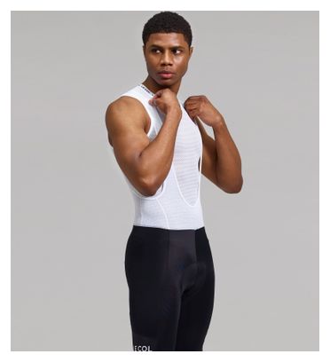 Cuissard Court à Bretelles Homme Le Col Sport Noir/Blanc