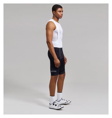 Cuissard Court à Bretelles Homme Le Col Sport Noir/Blanc