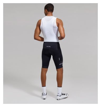 Cuissard Court à Bretelles Homme Le Col Sport Noir/Blanc