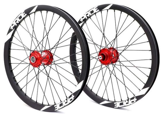 Roues Carbone Pro Pride Wave Mat Moyeu Pride Control Rouge 36h