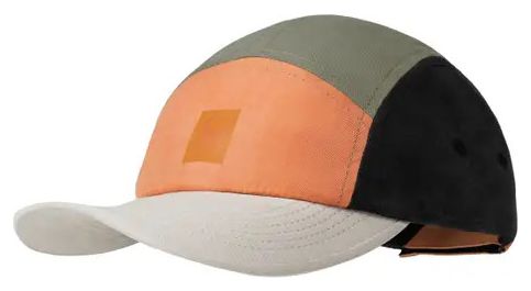 Gorra Buff Infantil Go de 5 Paneles Naranja Caqui Blanco