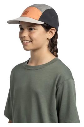 Gorra Buff Infantil Go de 5 Paneles Naranja Caqui Blanco