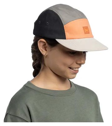 Gorra Buff Infantil Go de 5 Paneles Naranja Caqui Blanco