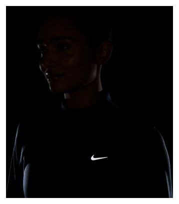Top Nike Tempo Swoosh Run Blu 1/4 di zip da donna