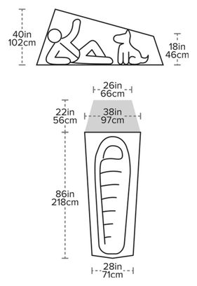 1-Personen-Zelt Big Agnes Tiger Wall UL1 Solution Dye Grau/Gelb