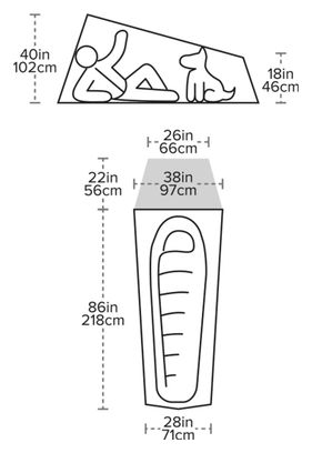 Tente 1 personne Big Agnes Tiger Wall UL1 Solution Dye Gris/Jaune