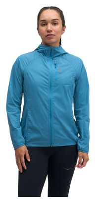 Giacca antivento Hoka SkyFlow blu da donna