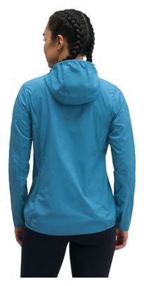 Giacca antivento Hoka SkyFlow blu da donna