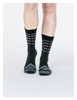 Chaussettes X-Socks Gravel Perform Merino Crew Noir/Gris Foncé