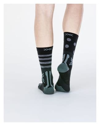 Chaussettes X-Socks Gravel Perform Merino Crew Noir/Gris Foncé