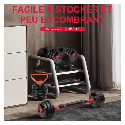 Kit D'haltères Musculation 15 Kg Set D'haltères Réglables Avec Plaques Paire D'haltères, Noir - Toute l'offre sport