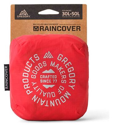 Housse de Pluie Gregory 30/50L Rouge
