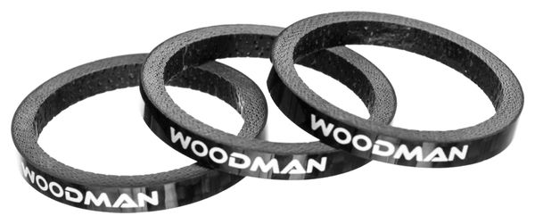 Entretoises de Direction Woodman Carbone 4mm (x3)
