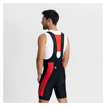 Cuissard Velo Avec Bretelless Rogelli Tyro II - Homme - Rouge/Noir