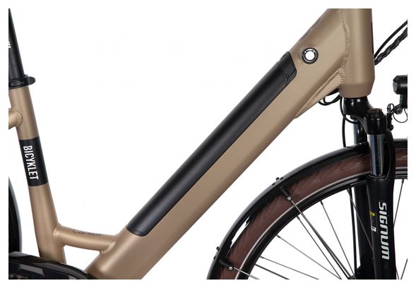 Producto Reacondicionado - Bicyklet Carmen Shimano Tourney/Altus 7V 504 Wh 700 mm Marrón Tan Bicicleta Eléctrica de Ciudad