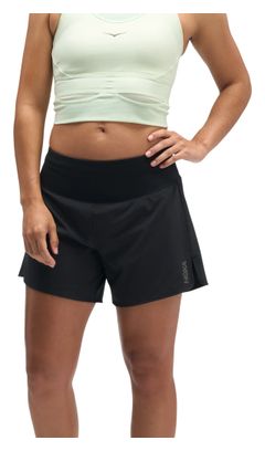 Hoka MR Glide 5in 2-in-1-short, zwart, dames