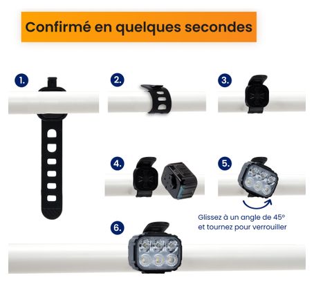 Maxxus lampe de vélo avant 2 LED 2 fonctions
