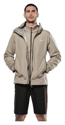 Chaqueta impermeable Salewa Puez Gore-Tex 3L Beige para hombre