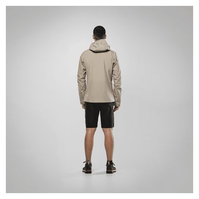Chaqueta impermeable Salewa Puez Gore-Tex 3L Beige para hombre