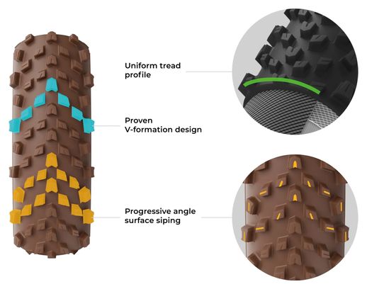 Vittoria Terreno Pro Mixed Gravel Race T60 Tubeless Ready Tire Brown/Beige