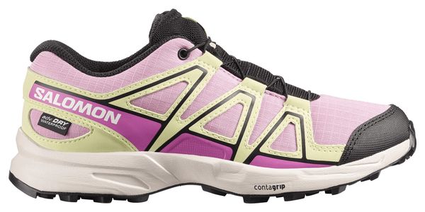 Zapatillas de trail Salomon Speedcross impermeables rosa/amarillas para niños