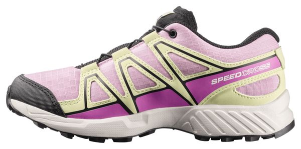 Zapatillas de trail Salomon Speedcross impermeables rosa/amarillas para niños