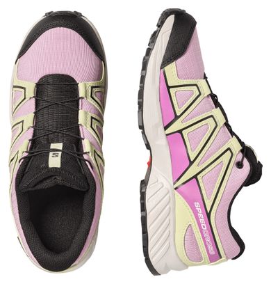 Zapatillas de trail Salomon Speedcross impermeables rosa/amarillas para niños