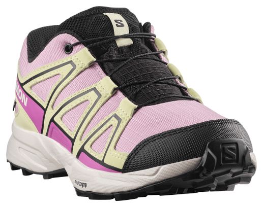 Zapatillas de trail Salomon Speedcross impermeables rosa/amarillas para niños
