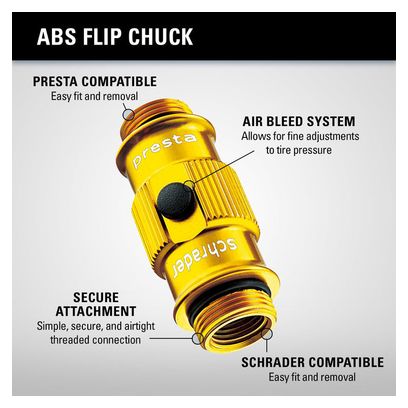 Lezyne ABS Flip Gold Pump Tip