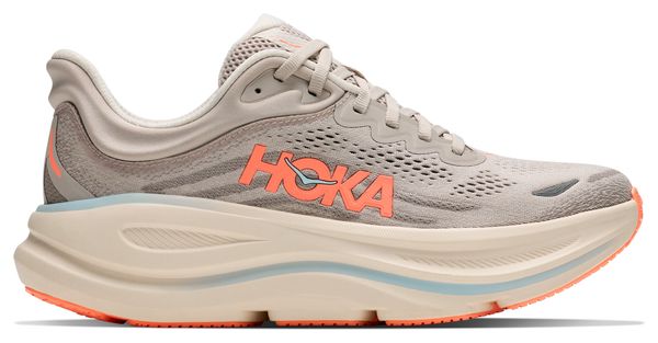 Hoka Bondi 9 hardloopschoenen grijs/koraal voor dames