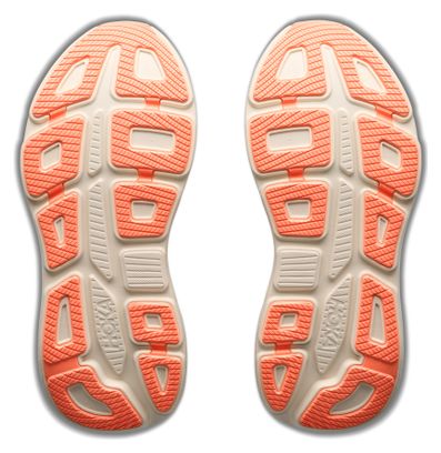 Hoka Bondi 9 hardloopschoenen grijs/koraal voor dames