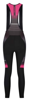 Cuissard Long à Bretelles avec Chamois Vélo Rogelli Stryde Femme Noir/Gris/Rose