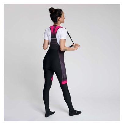 Cuissard Long à Bretelles avec Chamois Vélo Rogelli Stryde Femme Noir/Gris/Rose