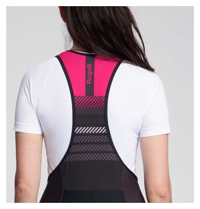 Cuissard Long à Bretelles avec Chamois Vélo Rogelli Stryde Femme Noir/Gris/Rose