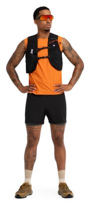 Short double couche trail running homme Randonnée Overland Black Noir