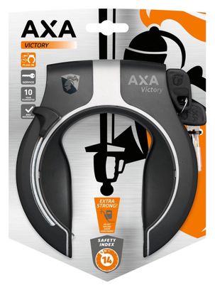 AXA VICTORY FRAME LOCK BLACK MATT-ARGENT (CON FASTENERS, IL PIÙ LEGGERO) - LIVELLO DI SICUREZZA 14-15
