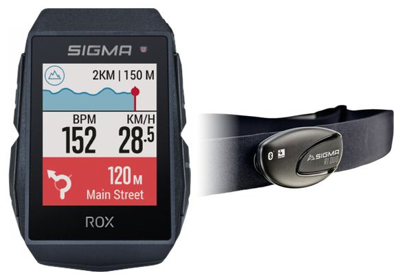 Compteur GPS Sigma ROX 11.1 Evo HR Set Blanc / Noir