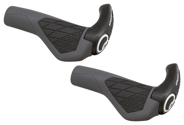 ERGON Poignées avec Bar End GS2 Noir