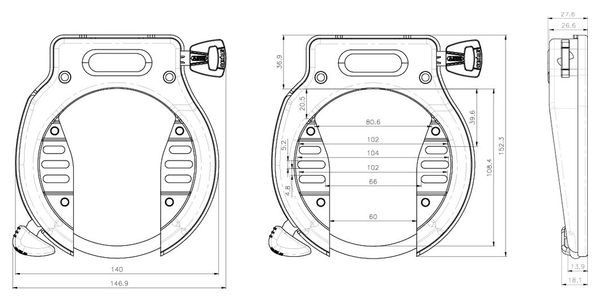Abus Amparo 4650S R Frameslot Zwart