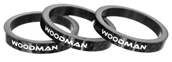 Entretoises de Direction Woodman Carbone 5mm (x3)