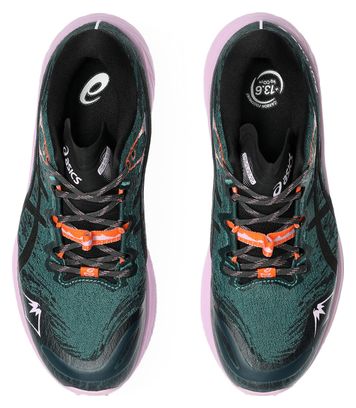 Chaussures Trail Asics Fuji Lite 5 Vert/Rose Femme