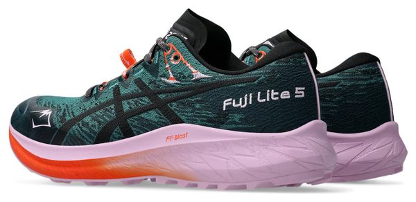 Chaussures Trail Asics Fuji Lite 5 Vert/Rose Femme