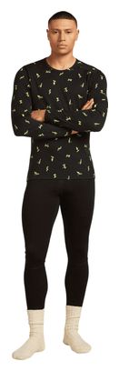 Baselayer Icebreaker Merino 200 Oasis Snow Day Noir Homme