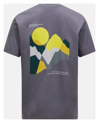 Maglietta Peak Performance Explore Graphic Grigio Uomo