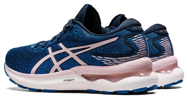 Asics Gel Nimbus 24 Hardloopschoenen Blauw Roze Dames