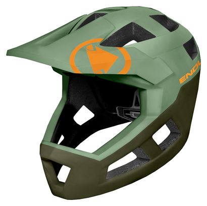 Endura SingleTrack Full Face Helmet Olive Green