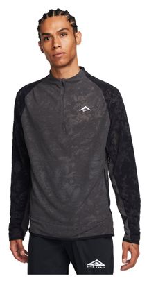 Thermo Top 1/2 Zip Nike Dri-Fit Trail Grau Schwarz