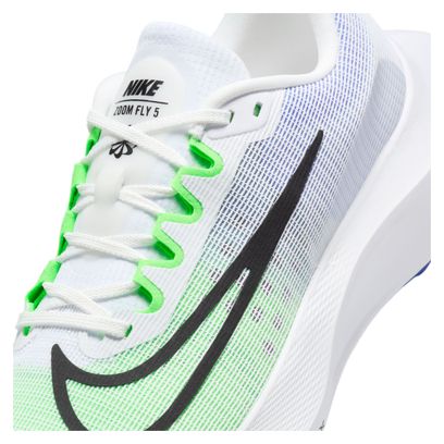 Chaussures Running Nike Zoom Fly 5 Blanc Vert Bleu Homme