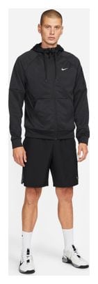 Sudadera con capucha negra Nike Therma para hombre