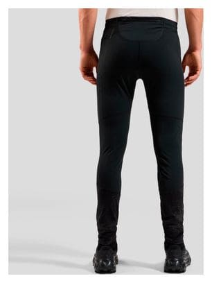 Dames Lange Hardloop Tight Odlo Zeroweight Warm 2.0 Reflecterend Zwart